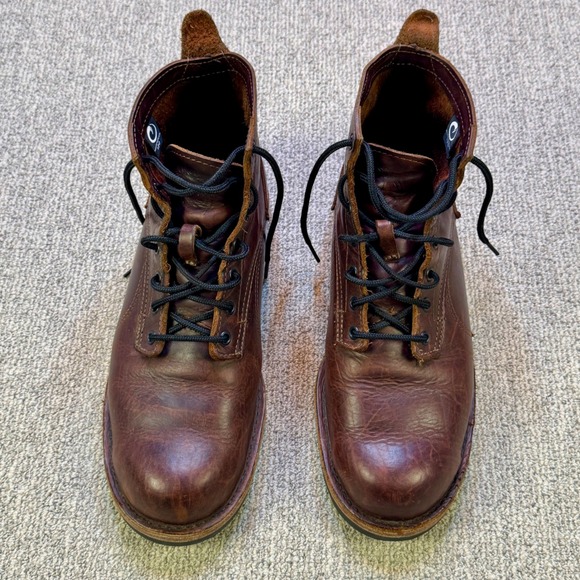 Origin USA Coronado 6" Boot Whiskey Leather Vibram Wedge Men's 12 D EUC - Picture 4 of 10